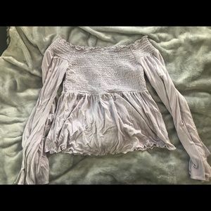 Flowy off the shoulder crop top